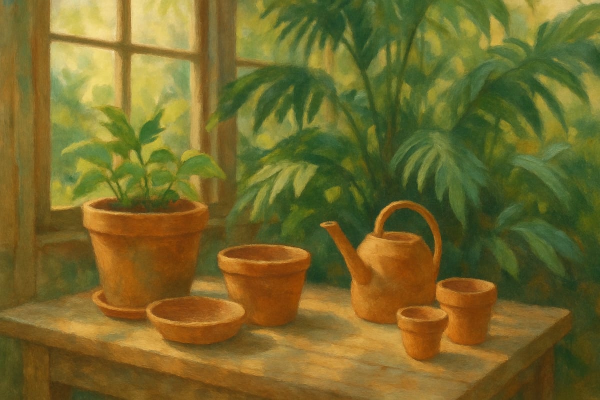Garden Tools — generic tropical editorial illustration