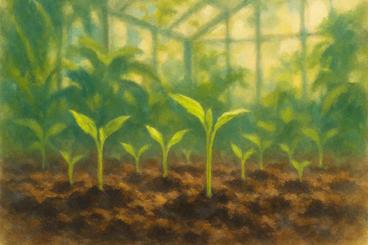 Grow Kits & Seeds — generic tropical editorial illustration