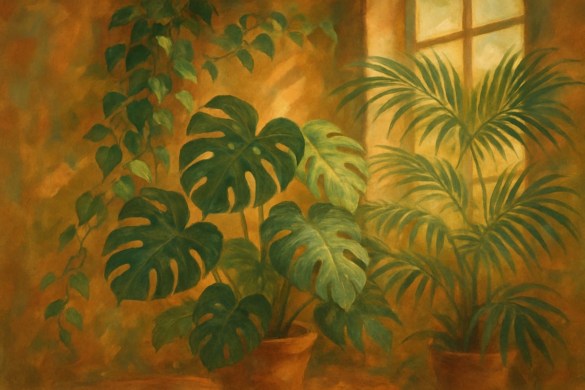 Indoor Plants & Tropicals — generic tropical editorial illustration