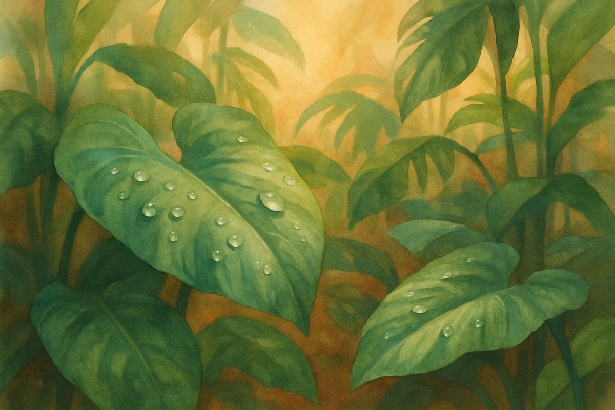 Plant Care & Accessories — generic tropical editorial illustration